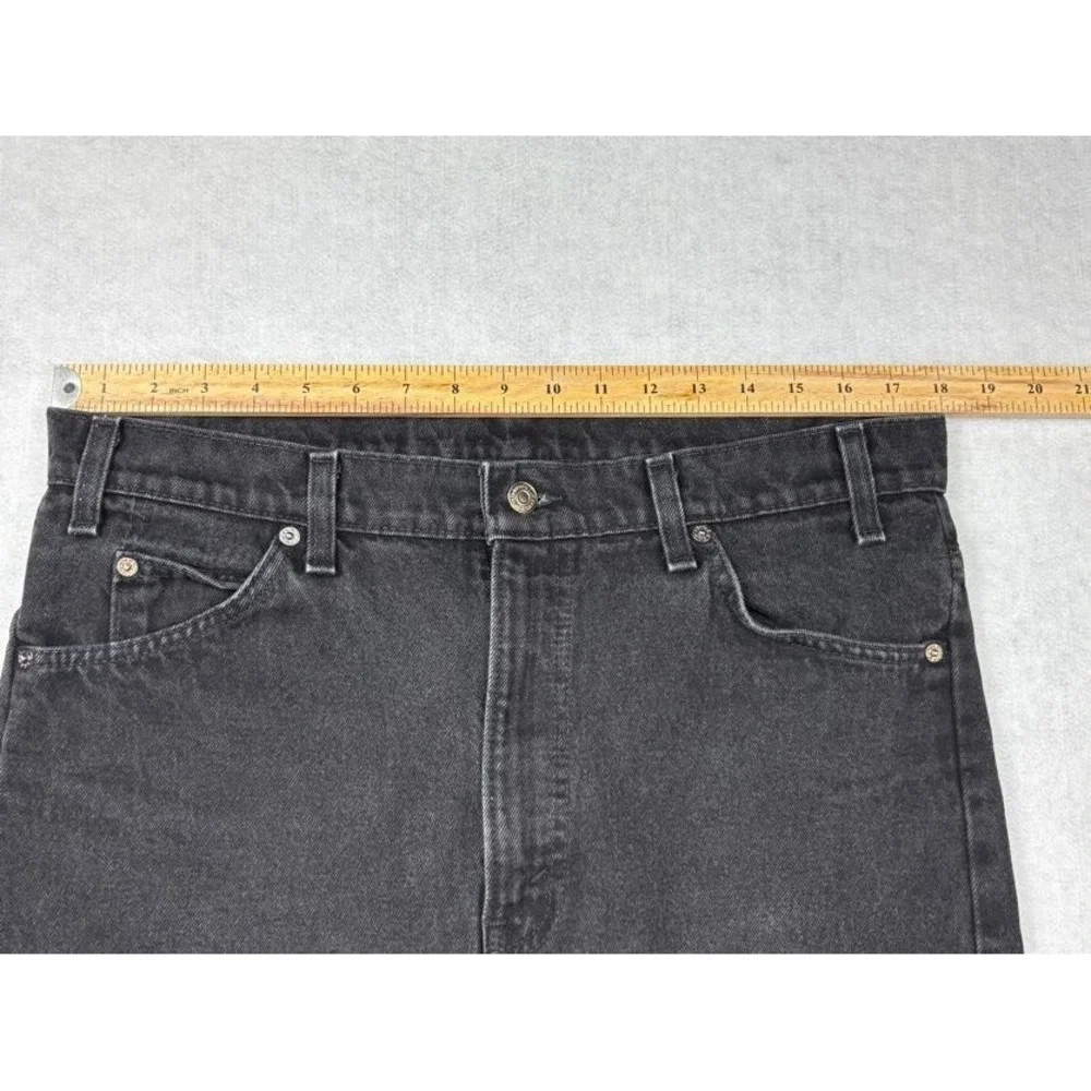 Vintage Levis 505 Orange Tab Faded Black Straight Leg Jeans Mens 36x32 515 Stamp
